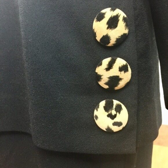 Vintage 90’s Depeche Mode Leopard Black Dress - Picture 5 of 12